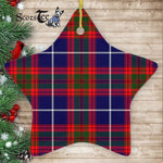 Pennycook Tartan Ornament Star Ornament, Christmas Star Decorations, ceramic ornament, Plaid Star Ceramic Ornament, Christmas Ornament Decorations Gift
