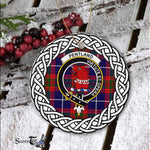 Pentland Tartan Ornament,  ceramic ornament, personalized christmas ornaments, christmas tree ornaments, christmas door decorations, Plaid Ornament, Tartan Ceramic Ornament