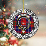 Pentland Tartan Ornament,  ceramic ornament, personalized christmas ornaments, christmas tree ornaments, christmas door decorations, Plaid Ornament, Tartan Ceramic Ornament