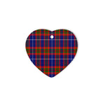 Pentland Tartan Heart Ornaments, Christmas Tree Ornament, Plaid Christmas Ornaments, Ceramic Heart Christmas Tree Decoration, Christmas Ornament, Plaid Ornament, Tartan Ornament, Buffalo Plaid Ornament
