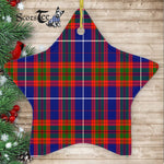 Pentland Tartan Ornament Star Ornament, Christmas Star Decorations, ceramic ornament, Plaid Star Ceramic Ornament, Christmas Ornament Decorations Gift