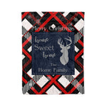 Personalized Fleece Blankets Tartan Blanket Christmas Holiday Home Plaid Blanket - Scotstee Shop
