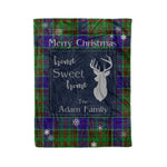 Scotstee Shop Tartan Plaid Christmas Fleece Blankets Clan Adam Hunting Plaid Blanket, tartan blanket, tartan blanket fleece, plaid blanket, plaid fleece blanket, clan tartan blanket, clan blanket, christmas blanket
