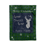Scotstee Shop Tartan Plaid Christmas Fleece Blankets Clan Agnew Hunting Plaid Blanket, tartan blanket, tartan blanket fleece, plaid blanket, plaid fleece blanket, clan tartan blanket, clan blanket, christmas blanket