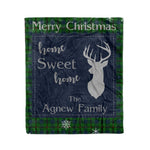 Scotstee Shop Tartan Plaid Christmas Fleece Blankets Clan Agnew Hunting Plaid Blanket, tartan blanket, tartan blanket fleece, plaid blanket, plaid fleece blanket, clan tartan blanket, clan blanket, christmas blanket