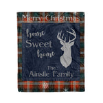 Scotstee Shop Tartan Plaid Christmas Fleece Blankets Clan Ainslie Plaid Blanket, tartan blanket, tartan blanket fleece, plaid blanket, plaid fleece blanket, clan tartan blanket, clan blanket, christmas blanket