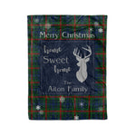Scotstee Shop Tartan Plaid Christmas Fleece Blankets Clan Aiton Hunting Plaid Blanket, tartan blanket, tartan blanket fleece, plaid blanket, plaid fleece blanket, clan tartan blanket, clan blanket, christmas blanket