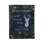 Scotstee Shop Tartan Plaid Christmas Fleece Blankets Clan Aiton Hunting Plaid Blanket, tartan blanket, tartan blanket fleece, plaid blanket, plaid fleece blanket, clan tartan blanket, clan blanket, christmas blanket