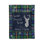Scotstee Shop Tartan Plaid Christmas Fleece Blankets Clan Allison Plaid Blanket, tartan blanket, tartan blanket fleece, plaid blanket, plaid fleece blanket, clan tartan blanket, clan blanket, christmas blanket