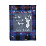 Scotstee Shop Tartan Plaid Christmas Fleece Blankets Clan Angus Modern Plaid Blanket, tartan blanket, tartan blanket fleece, plaid blanket, plaid fleece blanket, clan tartan blanket, clan blanket, christmas blanket