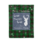 Scotstee Shop Tartan Plaid Christmas Fleece Blankets Clan Anstruther Hunting Plaid Blanket, tartan blanket, tartan blanket fleece, plaid blanket, plaid fleece blanket, clan tartan blanket, clan blanket, christmas blanket
