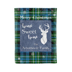 Scotstee Shop Tartan Plaid Christmas Fleece Blankets Clan Arbuthnott Hunting Plaid Blanket, tartan blanket, tartan blanket fleece, plaid blanket, plaid fleece blanket, clan tartan blanket, clan blanket, christmas blanket