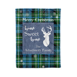 Scotstee Shop Tartan Plaid Christmas Fleece Blankets Clan Arbuthnott Hunting Plaid Blanket, tartan blanket, tartan blanket fleece, plaid blanket, plaid fleece blanket, clan tartan blanket, clan blanket, christmas blanket