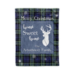 Scotstee Shop Tartan Plaid Christmas Fleece Blankets Clan Arbuthnott Plaid Blanket, tartan blanket, tartan blanket fleece, plaid blanket, plaid fleece blanket, clan tartan blanket, clan blanket, christmas blanket