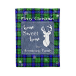 Scotstee Shop Tartan Plaid Christmas Fleece Blankets Clan Armstrong Hunting Plaid Blanket, tartan blanket, tartan blanket fleece, plaid blanket, plaid fleece blanket, clan tartan blanket, clan blanket, christmas blanket