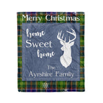 Scotstee Shop Tartan Plaid Christmas Fleece Blankets Clan Ayrshire Plaid Blanket, tartan blanket, tartan blanket fleece, plaid blanket, plaid fleece blanket, clan tartan blanket, clan blanket, christmas blanket