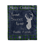 Scotstee Shop Tartan Plaid Christmas Fleece Blankets Clan Baillie Hunting Plaid Blanket, tartan blanket, tartan blanket fleece, plaid blanket, plaid fleece blanket, clan tartan blanket, clan blanket, christmas blanket