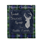 Scotstee Shop Tartan Plaid Christmas Fleece Blankets Clan Baillie Plaid Blanket, tartan blanket, tartan blanket fleece, plaid blanket, plaid fleece blanket, clan tartan blanket, clan blanket, christmas blanket