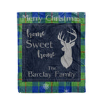 Scotstee Shop Tartan Plaid Christmas Fleece Blankets Clan Barclay Hunting Ancient Plaid Blanket, tartan blanket, tartan blanket fleece, plaid blanket, plaid fleece blanket, clan tartan blanket, clan blanket, christmas blanket