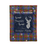 Scotstee Shop Tartan Plaid Christmas Fleece Blankets Clan Bethune Plaid Blanket, tartan blanket, tartan blanket fleece, plaid blanket, plaid fleece blanket, clan tartan blanket, clan blanket, christmas blanket
