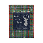 Scotstee Shop Tartan Plaid Christmas Fleece Blankets Clan Bisset Pattern Plaid Blanket, tartan blanket, tartan blanket fleece, plaid blanket, plaid fleece blanket, clan tartan blanket, clan blanket, christmas blanket