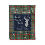 Scotstee Shop Tartan Plaid Christmas Fleece Blankets Clan Bisset Pattern Plaid Blanket, tartan blanket, tartan blanket fleece, plaid blanket, plaid fleece blanket, clan tartan blanket, clan blanket, christmas blanket