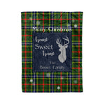 Scotstee Shop Tartan Plaid Christmas Fleece Blankets Clan Bisset Plaid Blanket, tartan blanket, tartan blanket fleece, plaid blanket, plaid fleece blanket, clan tartan blanket, clan blanket, christmas blanket