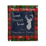 Scotstee Shop Tartan Plaid Christmas Fleece Blankets Clan Blackstock Plaid Blanket, tartan blanket, tartan blanket fleece, plaid blanket, plaid fleece blanket, clan tartan blanket, clan blanket, christmas blanket