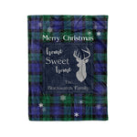 Scotstee Shop Tartan Plaid Christmas Fleece Blankets Clan BlackWatch Plaid Blanket, tartan blanket, tartan blanket fleece, plaid blanket, plaid fleece blanket, clan tartan blanket, clan blanket, christmas blanket