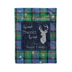 Scotstee Shop Tartan Plaid Christmas Fleece Blankets Clan Bowie Plaid Blanket, tartan blanket, tartan blanket fleece, plaid blanket, plaid fleece blanket, clan tartan blanket, clan blanket, christmas blanket