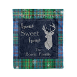 Scotstee Shop Tartan Plaid Christmas Fleece Blankets Clan Bowie Plaid Blanket, tartan blanket, tartan blanket fleece, plaid blanket, plaid fleece blanket, clan tartan blanket, clan blanket, christmas blanket