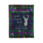 Scotstee Shop Tartan Plaid Christmas Fleece Blankets Clan Brodie Hunting Plaid Blanket, tartan blanket, tartan blanket fleece, plaid blanket, plaid fleece blanket, clan tartan blanket, clan blanket, christmas blanket