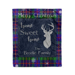Scotstee Shop Tartan Plaid Christmas Fleece Blankets Clan Brodie Hunting Plaid Blanket, tartan blanket, tartan blanket fleece, plaid blanket, plaid fleece blanket, clan tartan blanket, clan blanket, christmas blanket