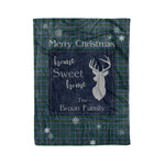 Scotstee Shop Tartan Plaid Christmas Fleece Blankets Clan Broun Modern Plaid Blanket, tartan blanket, tartan blanket fleece, plaid blanket, plaid fleece blanket, clan tartan blanket, clan blanket, christmas blanket