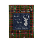 Scotstee Shop Tartan Plaid Christmas Fleece Blankets Clan Buchan Plaid Blanket, tartan blanket, tartan blanket fleece, plaid blanket, plaid fleece blanket, clan tartan blanket, clan blanket, christmas blanket