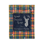 Scotstee Shop Tartan Plaid Christmas Fleece Blankets Clan Buchanan Ancient Plaid Blanket, tartan blanket, tartan blanket fleece, plaid blanket, plaid fleece blanket, clan tartan blanket, clan blanket, christmas blanket