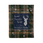 Scotstee Shop Tartan Plaid Christmas Fleece Blankets Clan Buchanan Hunting Plaid Blanket, tartan blanket, tartan blanket fleece, plaid blanket, plaid fleece blanket, clan tartan blanket, clan blanket, christmas blanket