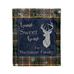 Scotstee Shop Tartan Plaid Christmas Fleece Blankets Clan Buchanan Hunting Plaid Blanket, tartan blanket, tartan blanket fleece, plaid blanket, plaid fleece blanket, clan tartan blanket, clan blanket, christmas blanket