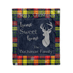 Scotstee Shop Tartan Plaid Christmas Fleece Blankets Clan Buchanan Modern Plaid Blanket, tartan blanket, tartan blanket fleece, plaid blanket, plaid fleece blanket, clan tartan blanket, clan blanket, christmas blanket
