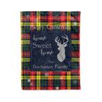 Scotstee Shop Tartan Plaid Christmas Fleece Blankets Clan Buchanan Modern Plaid Blanket, tartan blanket, tartan blanket fleece, plaid blanket, plaid fleece blanket, clan tartan blanket, clan blanket, christmas blanket