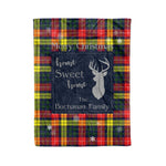 Scotstee Shop Tartan Plaid Christmas Fleece Blankets Clan Buchanan Modern Plaid Blanket, tartan blanket, tartan blanket fleece, plaid blanket, plaid fleece blanket, clan tartan blanket, clan blanket, christmas blanket