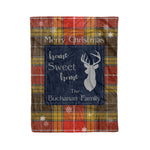 Scotstee Shop Tartan Plaid Christmas Fleece Blankets Clan Buchanan Old Set Weathered Plaid Blanket, tartan blanket, tartan blanket fleece, plaid blanket, plaid fleece blanket, clan tartan blanket, clan blanket, christmas blanket