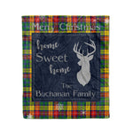 Scotstee Shop Tartan Plaid Christmas Fleece Blankets Clan Buchanan Plaid Blanket, tartan blanket, tartan blanket fleece, plaid blanket, plaid fleece blanket, clan tartan blanket, clan blanket, christmas blanket