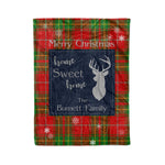 Scotstee Shop Tartan Plaid Christmas Fleece Blankets Clan Burnett Ancient Plaid Blanket, tartan blanket, tartan blanket fleece, plaid blanket, plaid fleece blanket, clan tartan blanket, clan blanket, christmas blanket