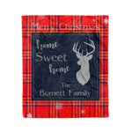 Scotstee Shop Tartan Plaid Christmas Fleece Blankets Clan Burnett Modern Plaid Blanket, tartan blanket, tartan blanket fleece, plaid blanket, plaid fleece blanket, clan tartan blanket, clan blanket, christmas blanket
