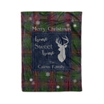 Scotstee Shop Tartan Plaid Christmas Fleece Blankets Clan Cairns Hunting Plaid Blanket, tartan blanket, tartan blanket fleece, plaid blanket, plaid fleece blanket, clan tartan blanket, clan blanket, christmas blanket