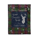Scotstee Shop Tartan Plaid Christmas Fleece Blankets Clan Cairns Hunting Plaid Blanket, tartan blanket, tartan blanket fleece, plaid blanket, plaid fleece blanket, clan tartan blanket, clan blanket, christmas blanket