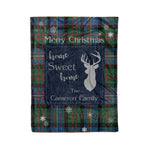 Scotstee Shop Tartan Plaid Christmas Fleece Blankets Clan Cameron of Erracht Ancient Plaid Blanket, tartan blanket, tartan blanket fleece, plaid blanket, plaid fleece blanket, clan tartan blanket, clan blanket, christmas blanket