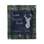 Scotstee Shop Tartan Plaid Christmas Fleece Blankets Clan Cameron of Erracht Ancient Plaid Blanket, tartan blanket, tartan blanket fleece, plaid blanket, plaid fleece blanket, clan tartan blanket, clan blanket, christmas blanket