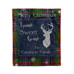 Scotstee Shop Tartan Plaid Christmas Fleece Blankets Clan Cameron Of Erracht Modern Plaid Blanket, tartan blanket, tartan blanket fleece, plaid blanket, plaid fleece blanket, clan tartan blanket, clan blanket, christmas blanket